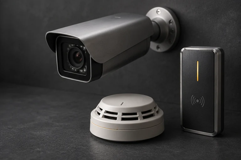 Equipos conceptuales de videovigilancia, control de acceso y detección de incendios